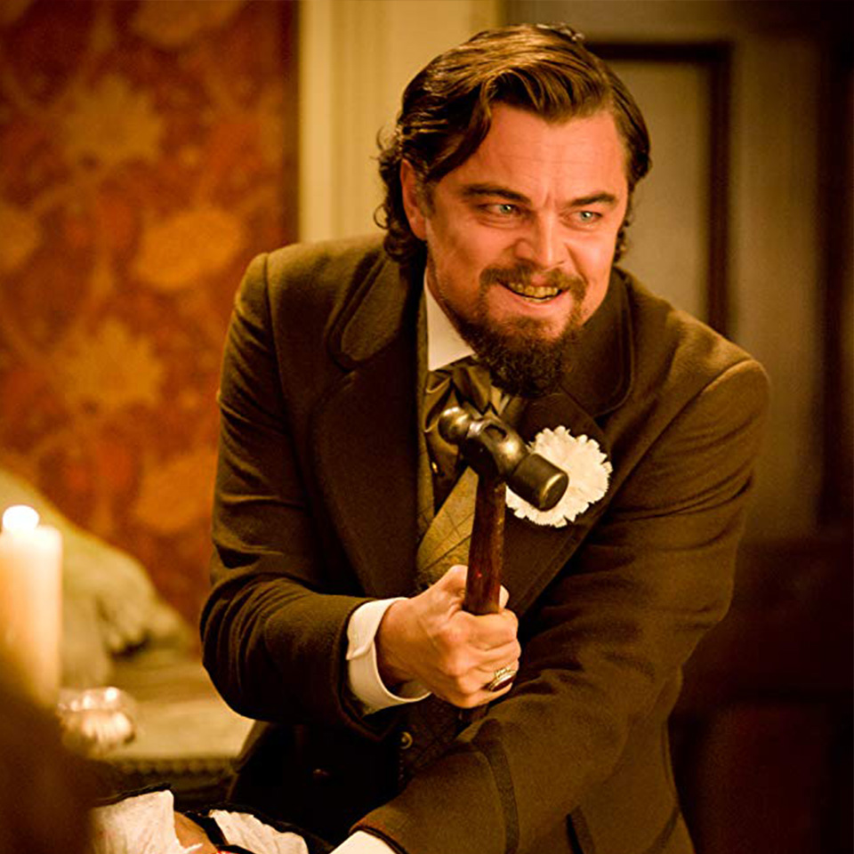 Leonardo DiCaprio with Django Unchained goatee
