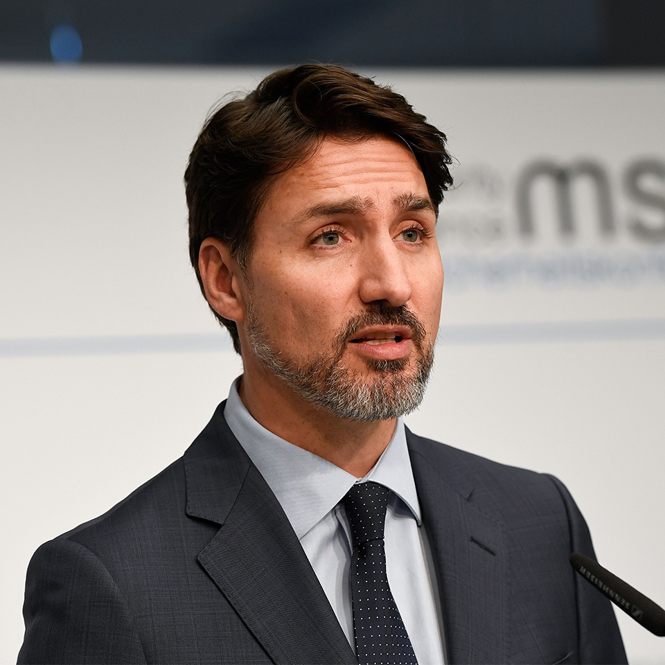 Justin Trudeau with a beard for some reason