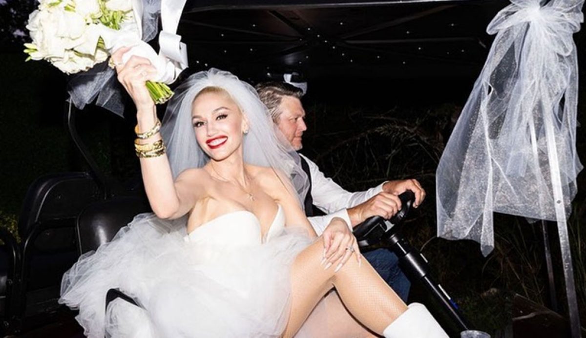Gwen Stefani’s wedding dress had the sweetest tribute to her kids on it